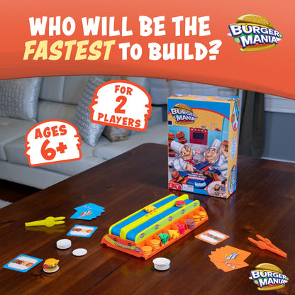Fotorama Burger Mania — fast-paced conveyor belt competition game for kids 6 and up