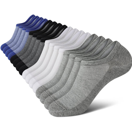 Wernies no show socks with non slip grips for men, low cut ankle casual cotton socks 6-13Wernies no show socks — low cut ankle socks with non slip grips for men 6-13