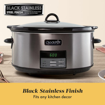 Slow cooker — Programmable stainless steel design by Crock-Pot 1500 oval model