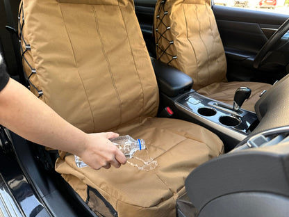 CSCOMFY tan seat covers - waterproof tactical organizers for vehicles