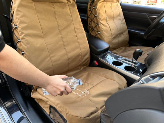 CSCOMFY tan seat covers - waterproof tactical organizers for vehicles
