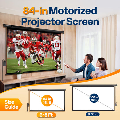 VIVOHOME manual pull down projector screen - available in multiple sizes
