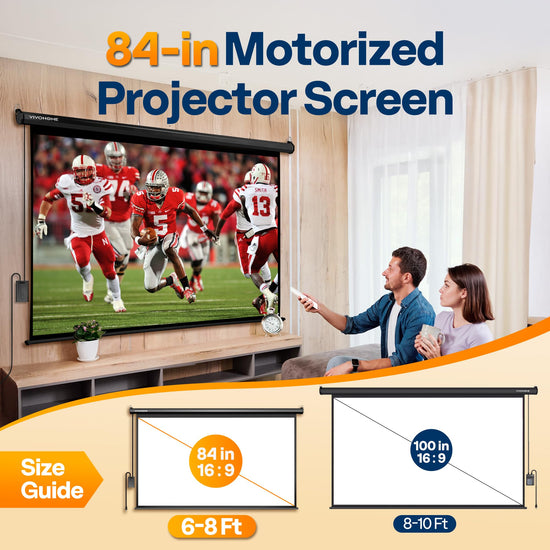 VIVOHOME manual pull down projector screen - available in multiple sizes