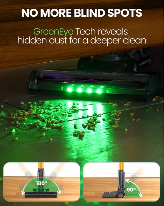 Zynet S8 cordless vacuum cleaner — lightweight design with LED display and headlights