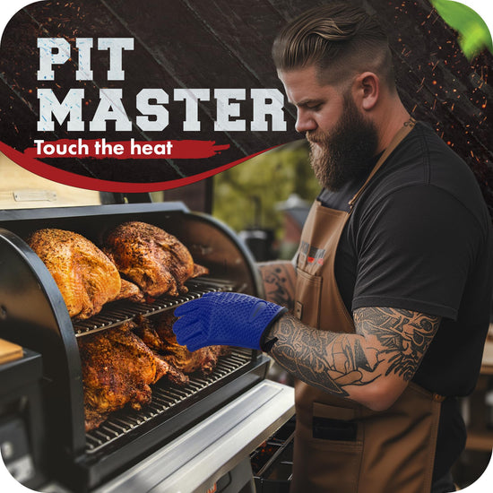 POT_HOLDER — Orange BBQ gloves in various colors and sizesPOT_HOLDER — Orange BBQ gloves with multiple color and size options