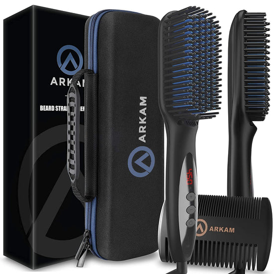 Arkam beard straightener — ionic and anti-scald technology for men