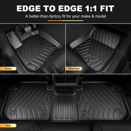 Vehicle mat — AOMSAZTO floor mats for Honda CR-V 2023-2026 with back seat protector and cargo liner