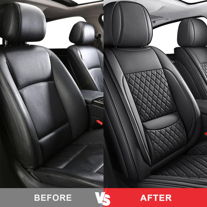 MIROZO vehicle seat cover — waterproof leather full set for cars and SUVs