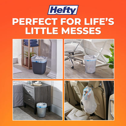 Hefty scented waste bag - drawstring design for easy closure and disposal
