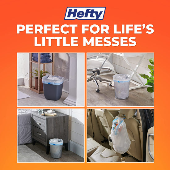 Hefty scented waste bag - drawstring design for easy closure and disposal