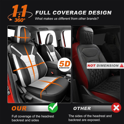AOMSAZTO vehicle seat cover — Custom fit faux leather waterproof for Ford Maverick 2022-2026