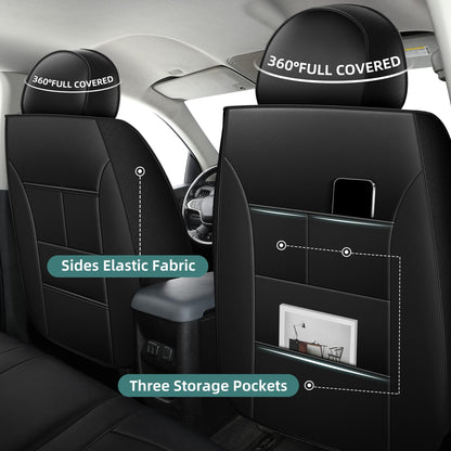 AOMSAZTO vehicle seat covers - Custom leather for Chevrolet Colorado and GMC Canyon Crew Cab 2015-2026