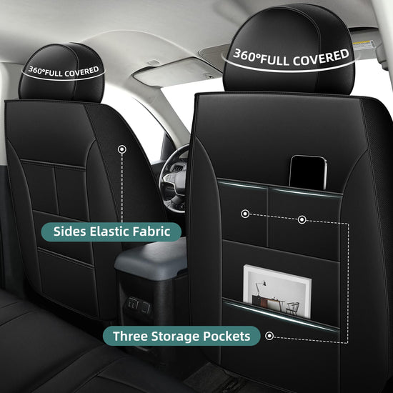 AOMSAZTO vehicle seat covers - Custom leather for Chevrolet Colorado and GMC Canyon Crew Cab 2015-2026