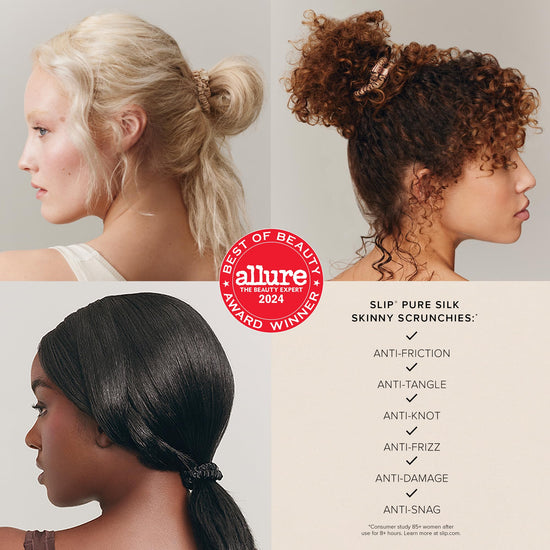 Hair tie — 100% mulberry silk, gentle on hair and reduces breakage