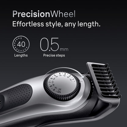 Braun Series 7 74 hair trimmer — stainless steel, waterproof, cordless
