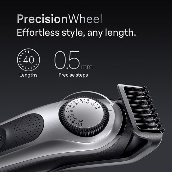 Braun Series 7 74 hair trimmer — stainless steel, waterproof, cordless