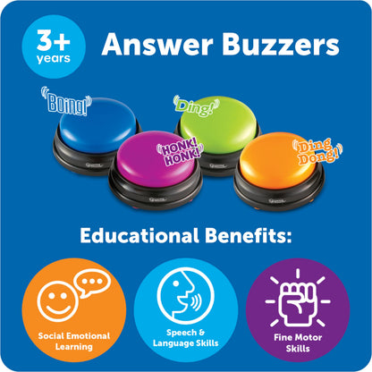 Learning Resources answer buzzers — interactive sound effect buttons for games and trivia