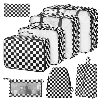 Storage bag — packing cubes with shoe and cosmetics bags for travel organizers