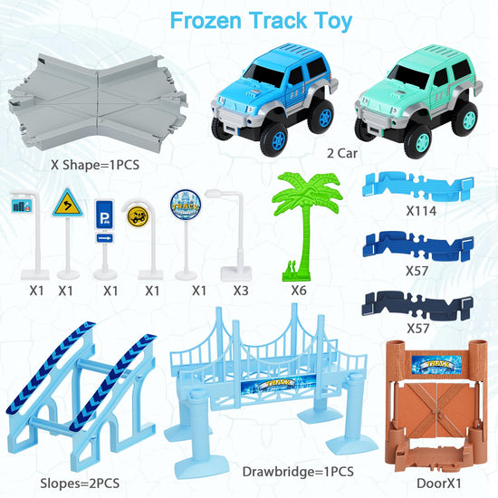 Toy vehicle set — Dinosaur world road race track with flexible track and cars set for kids