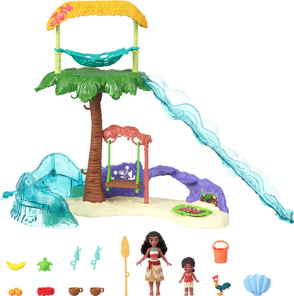 Toy figure playset — Moana's island adventure with Moana and Simea dolls