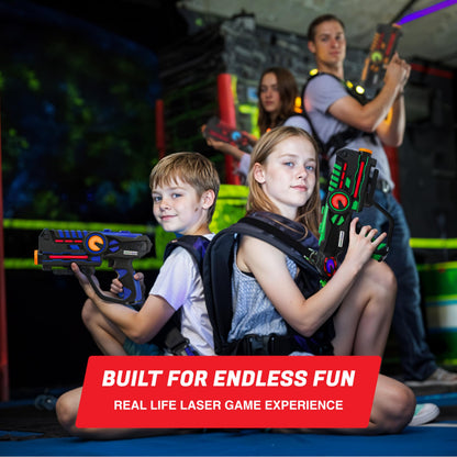 ArmoGear laser tag set — 4-player game with rechargeable guns and vests