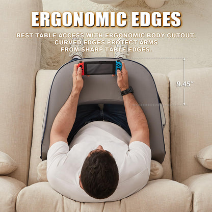 cooloo8 lap desk pillow with arm rest for gaming and reading