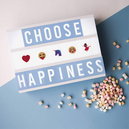 Decorative signage — Cinema light box with letters, emojis and markers by Bonnyco
