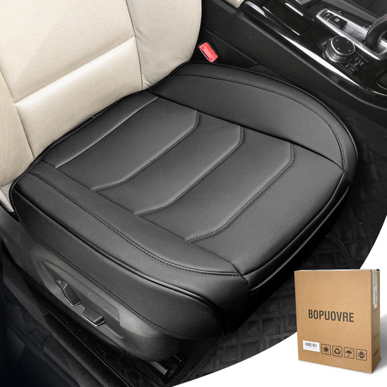 BOPUOVRE vehicle seat cover — PU leather with anti-slip design and storage pocket
