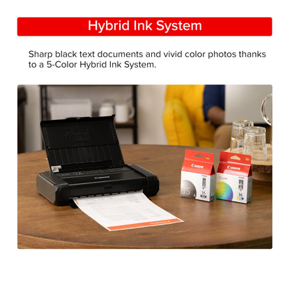 Canon PIXMA TR160 printer — wireless and portable with 50-sheet tray and display
