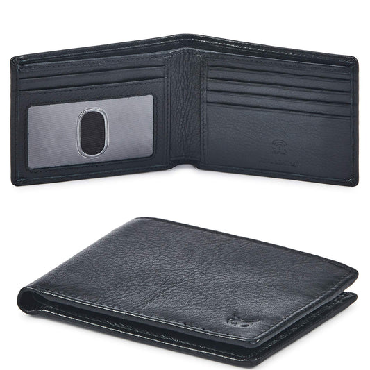 Wallet — Real leather with RFID blocking and ID window in gift box