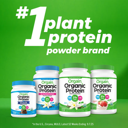Orgain protein supplement powder — organic vegan formula