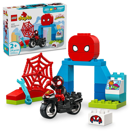 LEGO DUPLO Marvel motorcycle adventure playset - Spidey and friends for toddlers, ages 2+ years - 10424