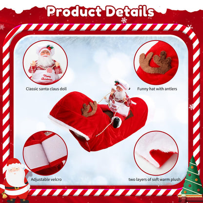 BWOGUE Santa dog costume — festive outfit for small to large pets