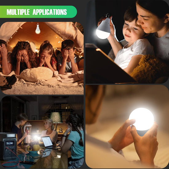DEBAOBULB light bulb — rechargeable battery powered for home and camping use