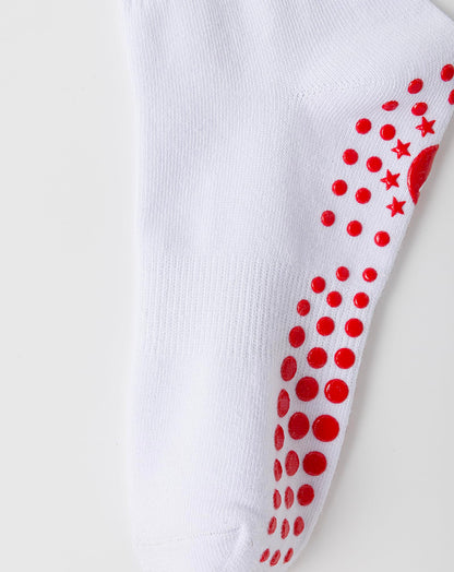 Yawlsow grip socks — Non skid athletic crew for yoga and barre workout