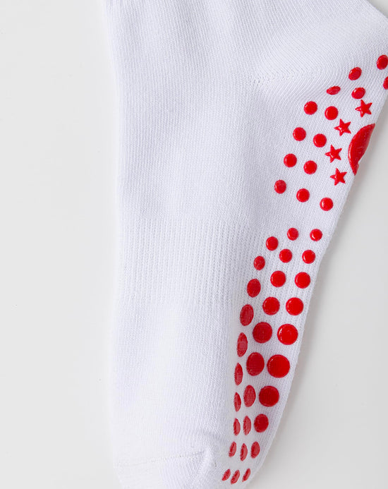 Yawlsow grip socks — Non skid athletic crew for yoga and barre workout