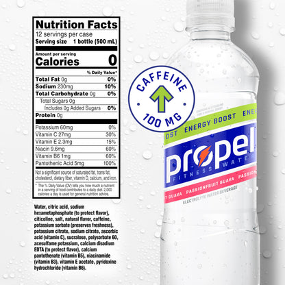 Propel flavored water — zero calorie energy boost