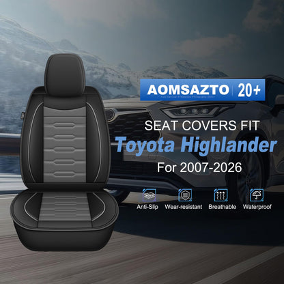 AOMSAZTO vehicle seat cover - waterproof leather for Toyota Highlander 2007-2026