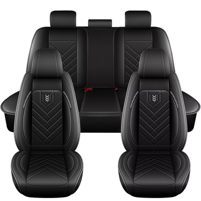 Vehicle seat cover — Waterproof leather for Hyundai Genesis 2009-2016, 5 seats, black