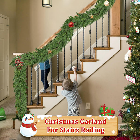 Cedar garland — Christmas decor for mantle, stairs, tables, and fireplaces