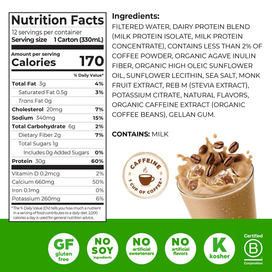 Orgain protein drink - organic and plant-based formula.