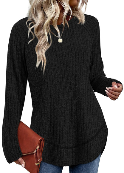 WIHOLL long sleeve shirt — lightweight casual tunic for women in S-2XL sizes.