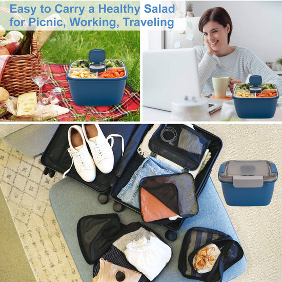 Freshmage meal holder — salad container with compartments for easy packing
