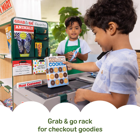 Melissa & Doug Fresh Mart Companion Set — grocery store pretend play accessories