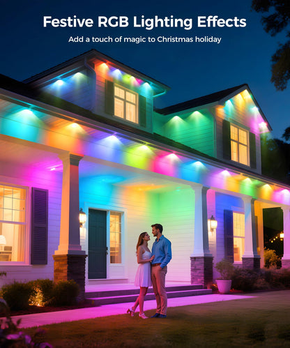 POOFZY string light — RGBIC smart outdoor decor with app control and 50 scene modes