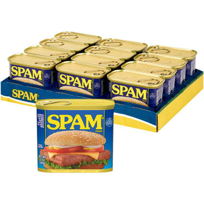 SPAM canned meat — classic flavor 12 oz can (12 pack)