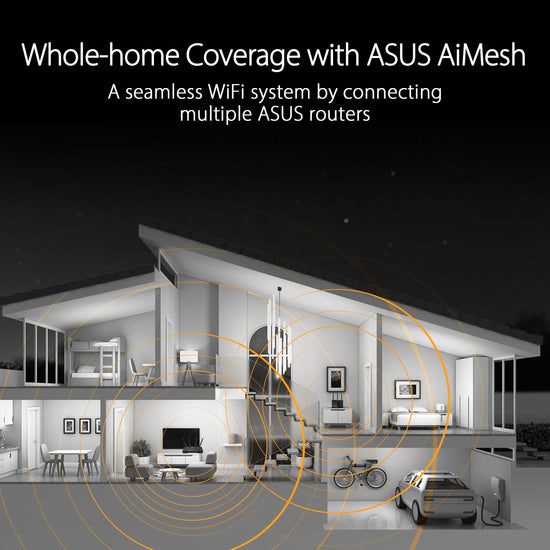 ASUS TUF gaming router — WiFi 6 with dedicated gaming port and AiProtection Pro