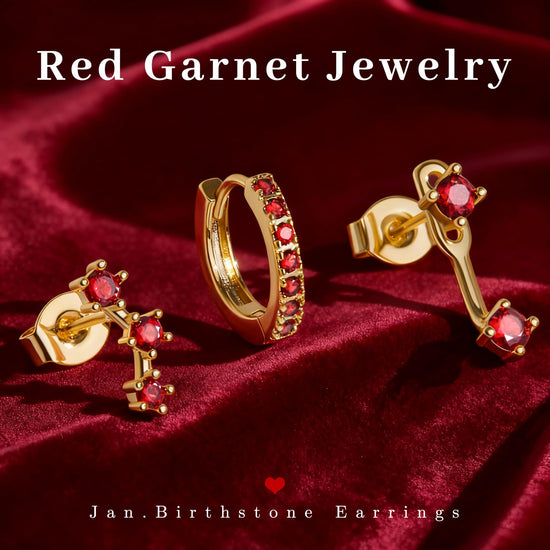 3 pairs dainty small 4th of July earrings — trendy birthstone stud huggie hoop set for women
