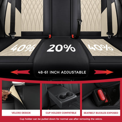 FREESOO vehicle seat cover — Faux Nappa leather with lumbar support and waterproof design