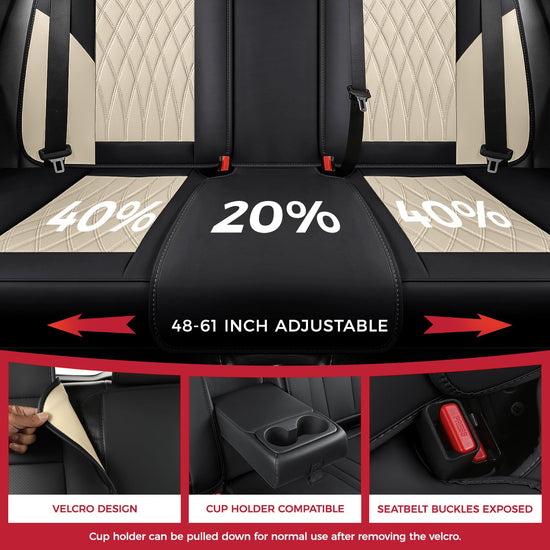 FREESOO vehicle seat cover — Faux Nappa leather with lumbar support and waterproof design